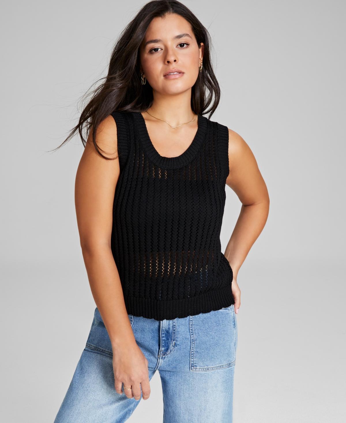 And Now This Womens Scoop-Neck Sleeveless Sweater Tank Top, Created for Macys Product Image