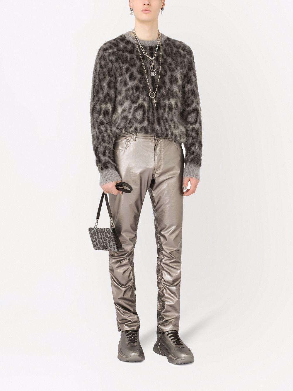 Animalier Print Mohair And Wool Sweater In Multicolor Product Image