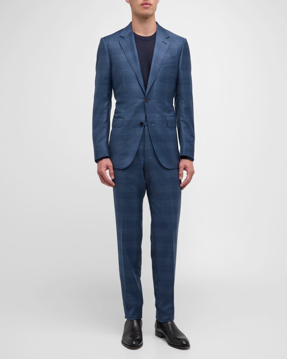 Men's Trofeo Melange Check Suit Product Image