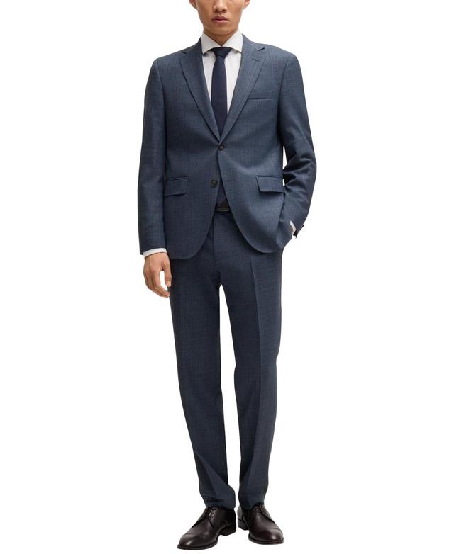 Boss by Hugo Boss Mens Micro-Patterned Regular-Fit Suit Product Image