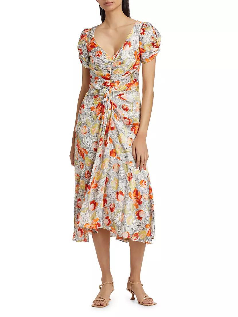 Linework Floral Walker Dress Product Image