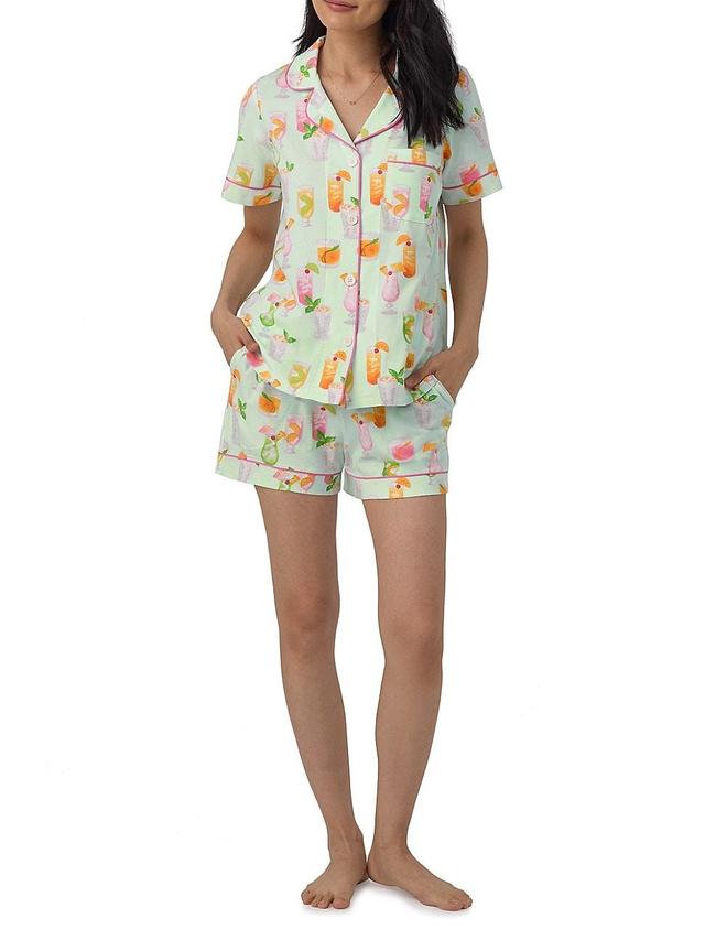 Womens Summer Sips Boxer Short-Sleeve Pajamas Product Image