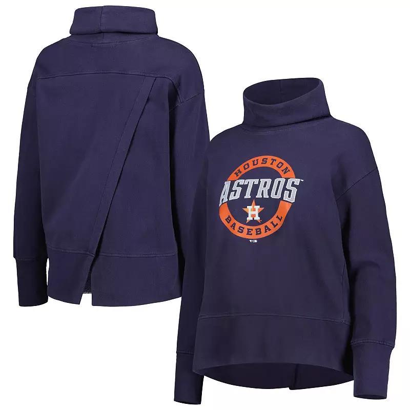 Womens Levelwear Houston Astros Sunset Farm Team Pullover Sweatshirt Blue Product Image