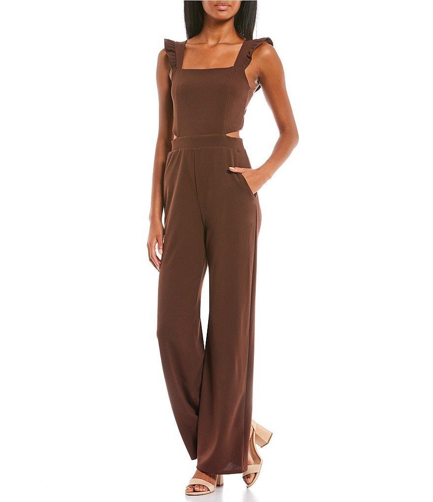 Moa Moa Sleeveless Cut-Out Back Wide Leg Jumpsuit Product Image