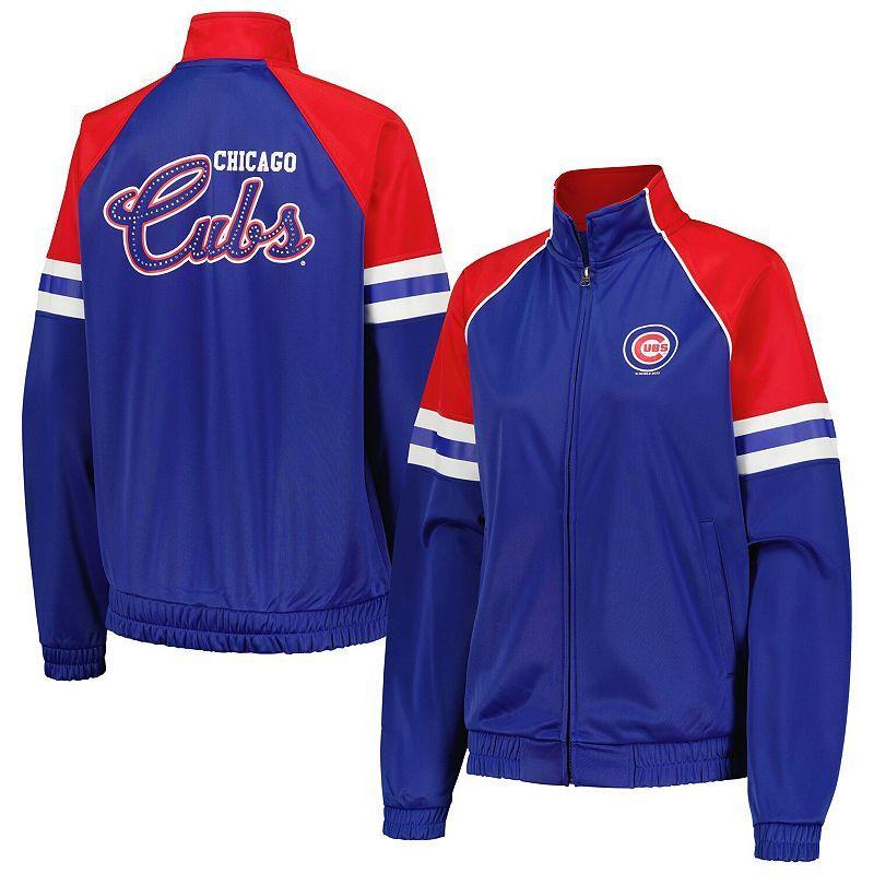 Womens G-III 4Her by Carl Banks Royal Chicago Cubs First Place Raglan Full-Zip Track Jacket Product Image