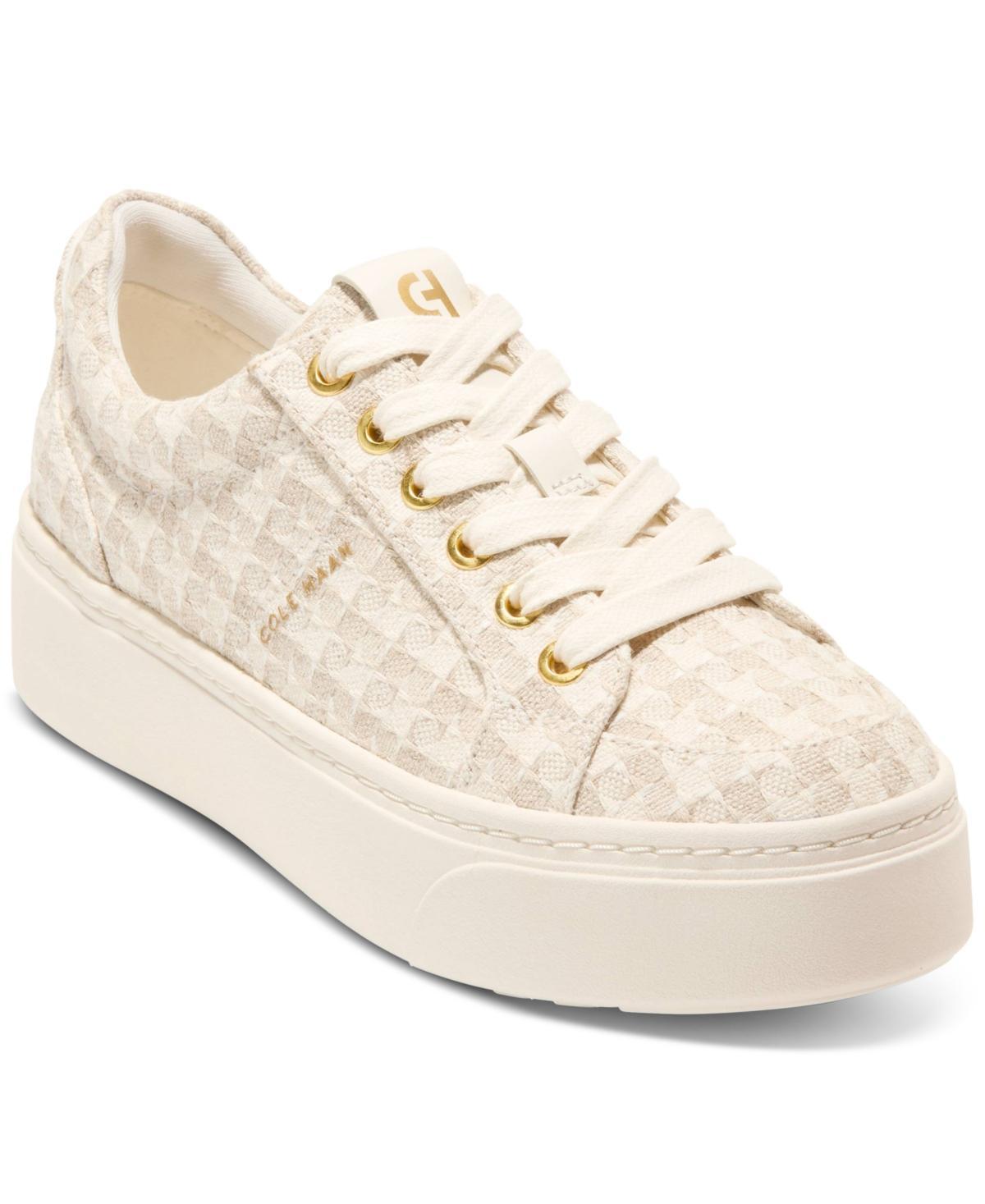 Cole Haan Grandpro Max Platform Sneaker (Ivory Textured) Women's Shoes Product Image