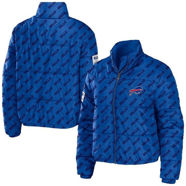 Womens WEAR by Erin Andrews Royal Buffalo Bills Puffer Full-Zip Cropped Jacket Product Image