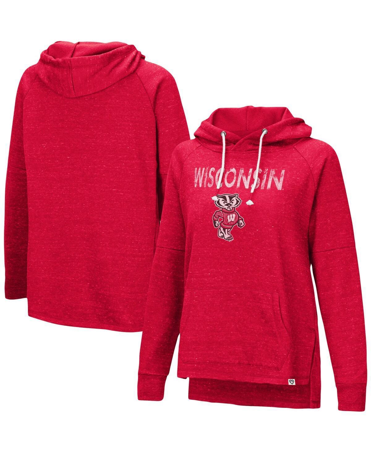 Womens Red Wisconsin Badgers Nollie Slub Raglan Pullover Hoodie Product Image