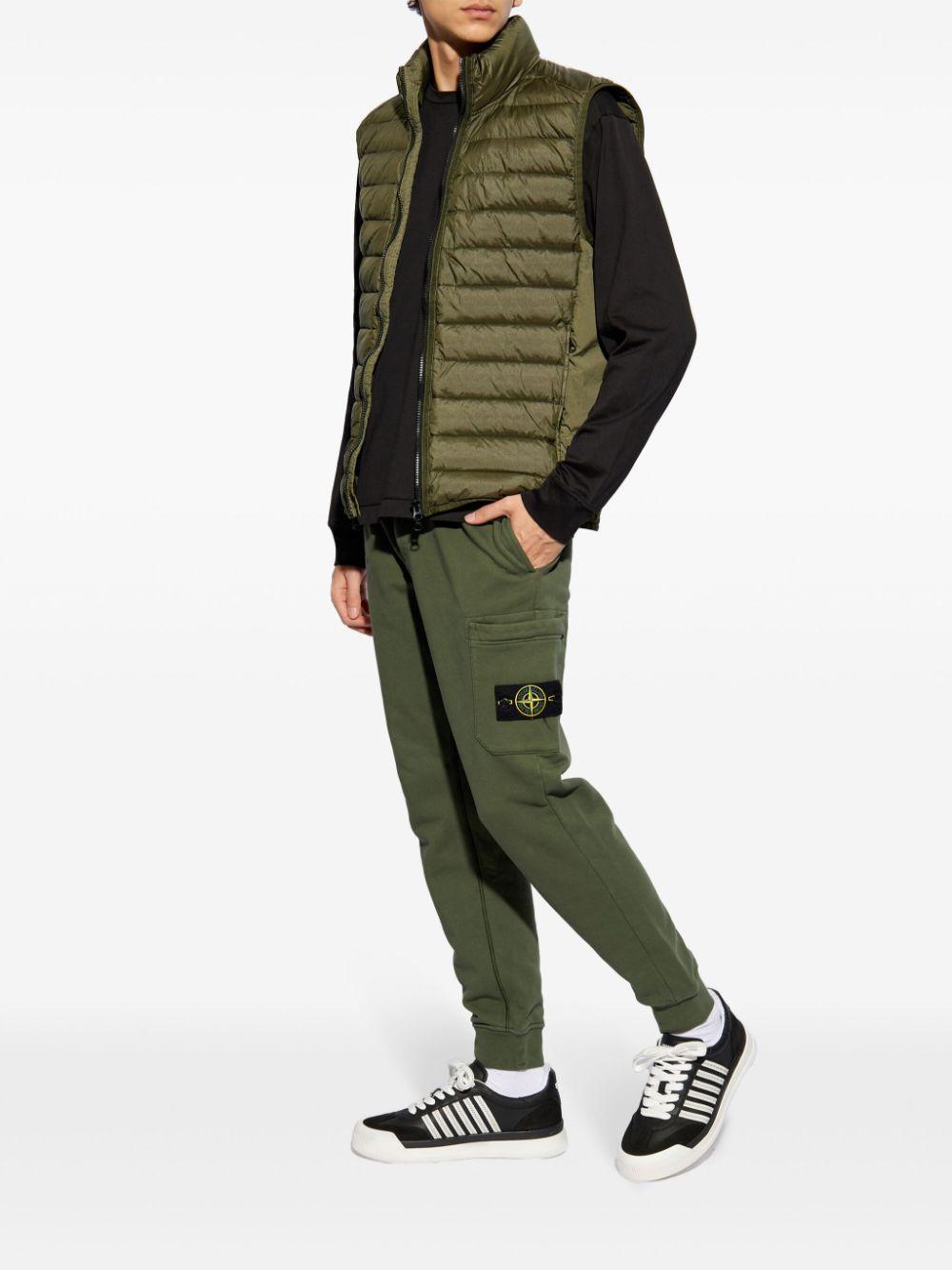 STONE ISLAND High Neck Padded Vest In Green Product Image