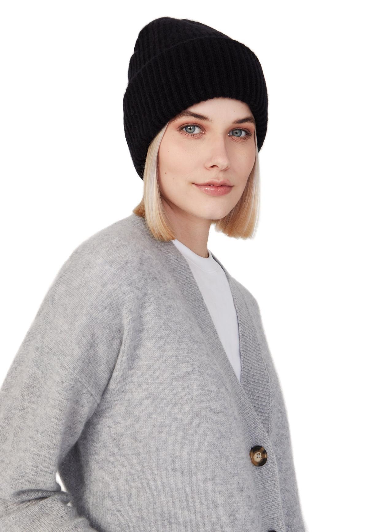 Style Republic 100% Pure Cashmere Chunky Knit Womens Beanie Product Image