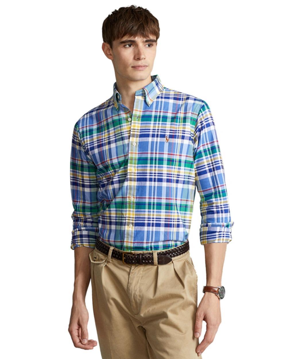 POLO RALPH LAUREN Classic Fit Oxford Shirt In Blue,red Multi Product Image