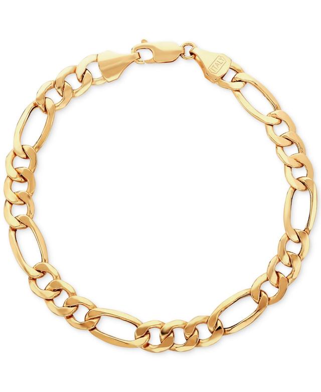 Italian Gold Mens Figaro Link Bracelet in 10k Gold Product Image