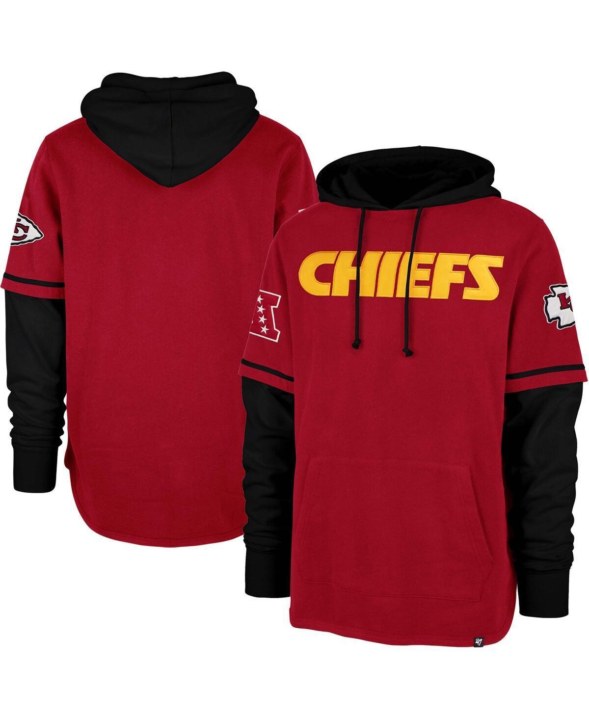 Mens 47 Brand Red Kansas City Chiefs Shortstop Pullover Hoodie Product Image