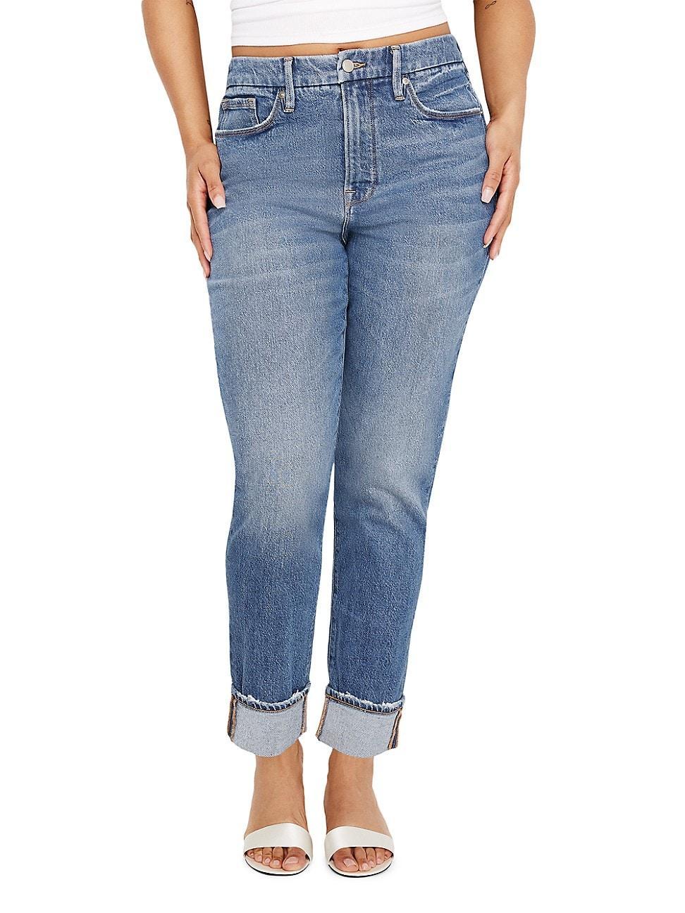 Womens The Weekender Jeans | Indigo, Size 4 | Good American by Khlo Kardashian Product Image