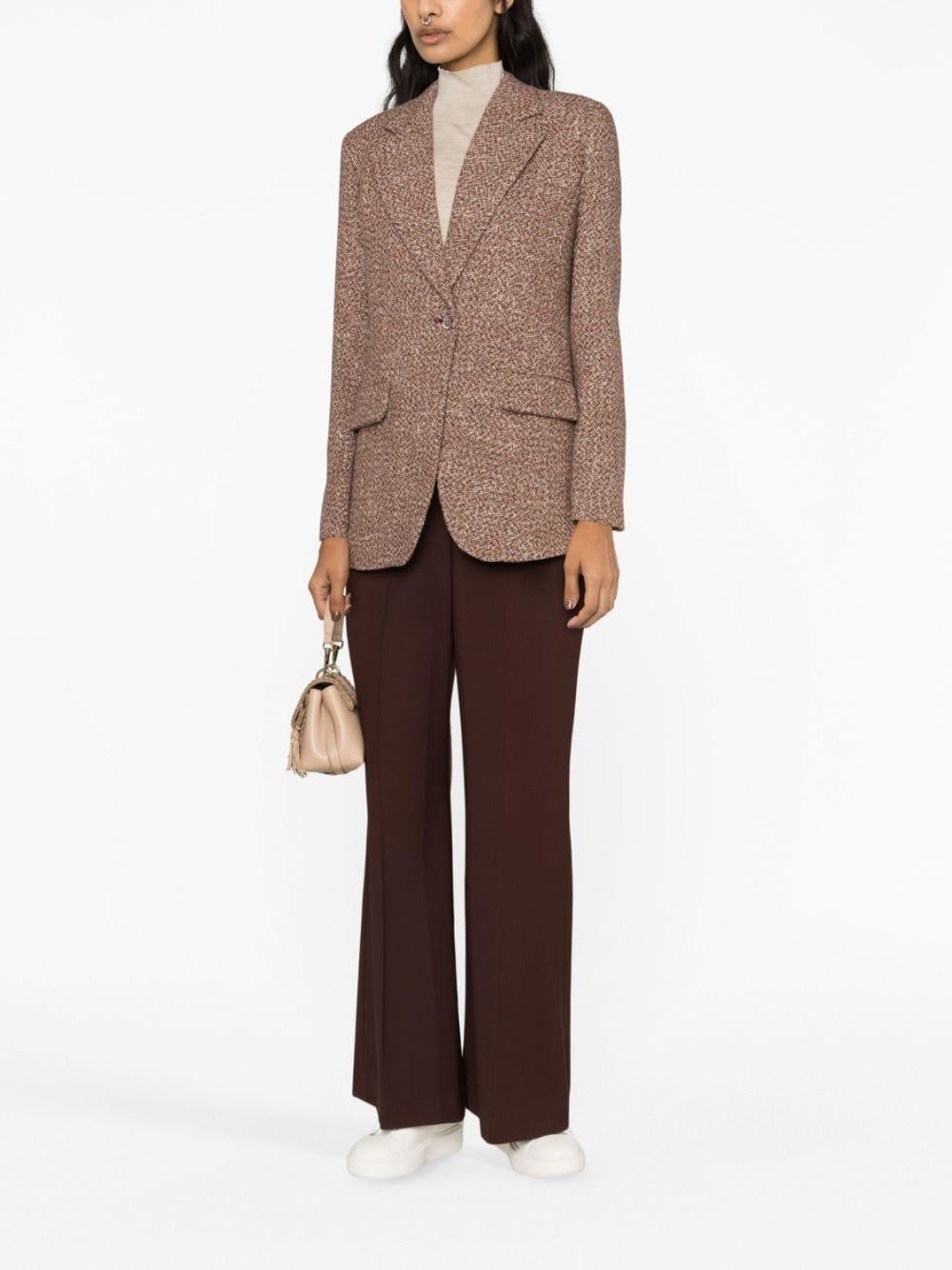 Tweed Knit Blazer Jacket In Neutral Product Image