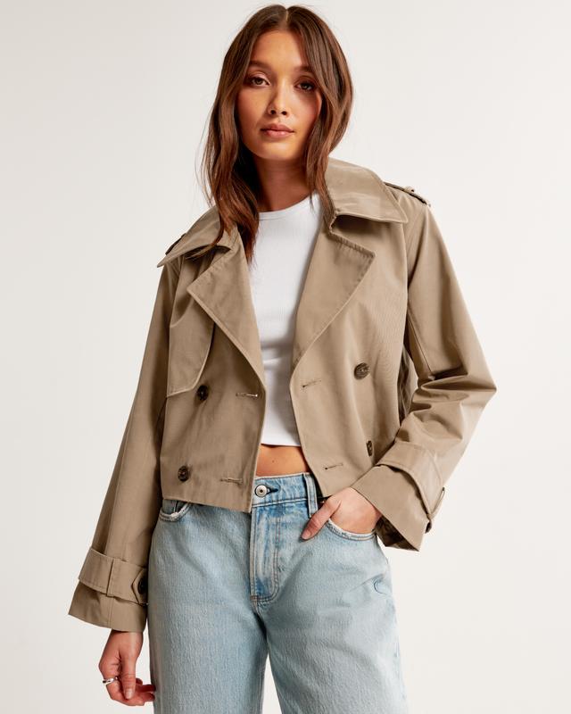 Cropped Trench Coat Product Image