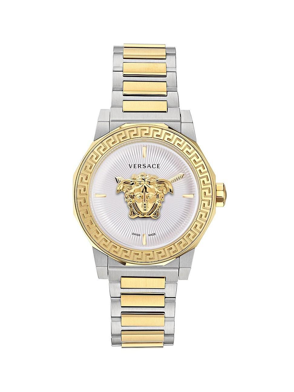 Versace Womens Medusa Deco Quartz Analog Two Tone Stainless Steel Bracelet Watch Product Image