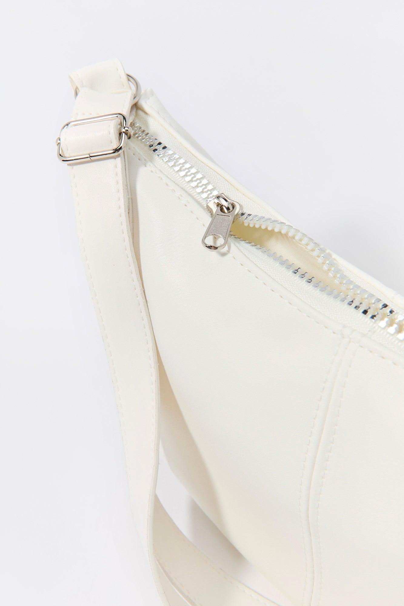 Faux Leather Half Moon Bag Female Product Image