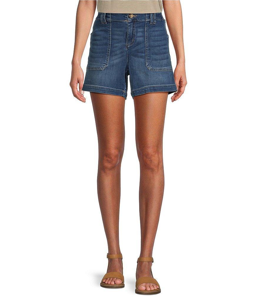 Westbound Sahara Mid Rise Denim Utility Shorts product image