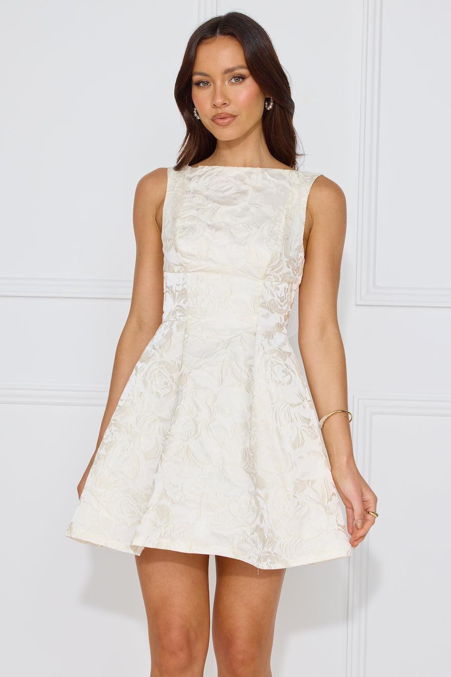 Chic Reverie Mini Dress White Product Image