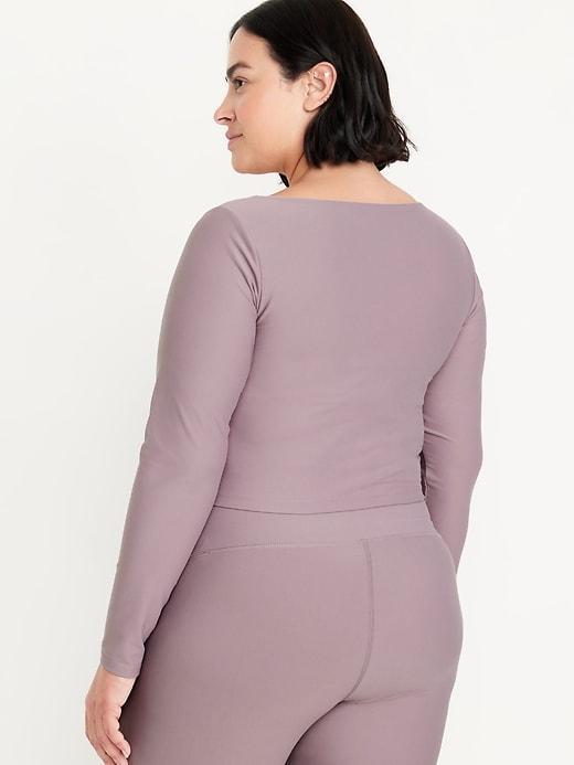 PowerSoft Long-Sleeve Crop Support Top Product Image