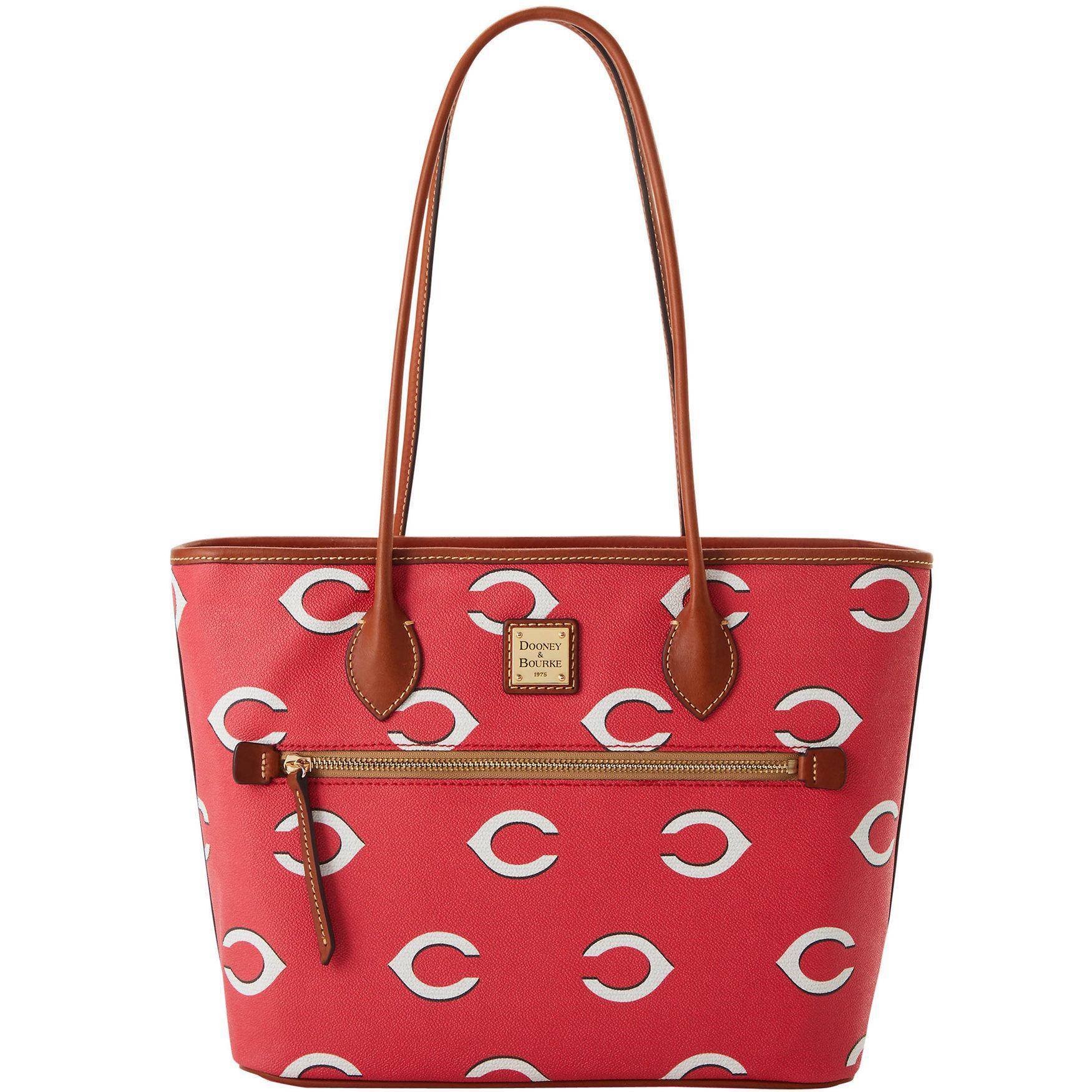 Dooney & Bourke Womens MLB Reds Coated Cotton Tote Shopping Bag Product Image