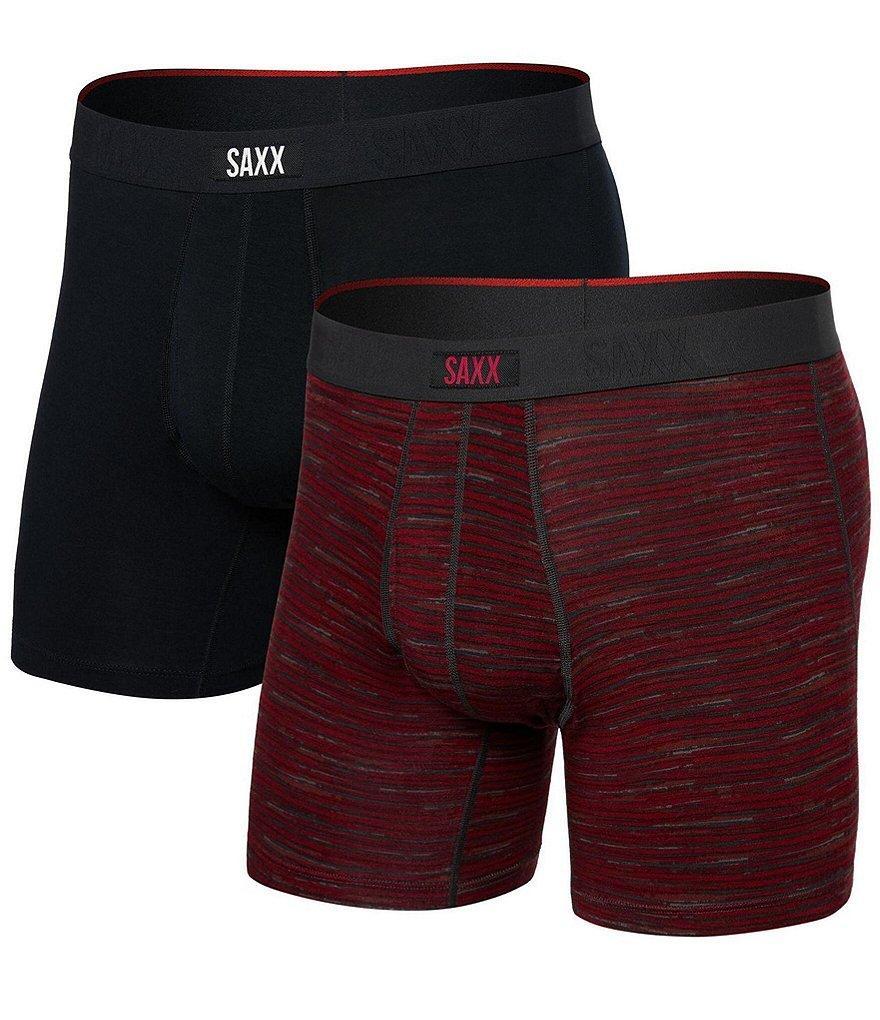 SAXX Vibe Xtra Space-Dye Stripe/Solid 6#double; Inseam Boxer Briefs 2-Pack Product Image