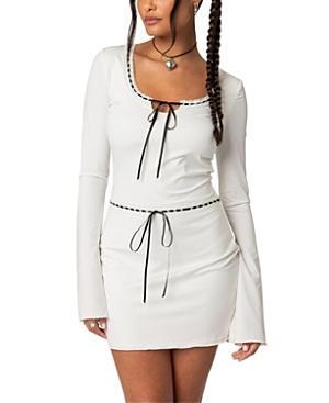 Womens Cherie ribbon tie mini dress Product Image