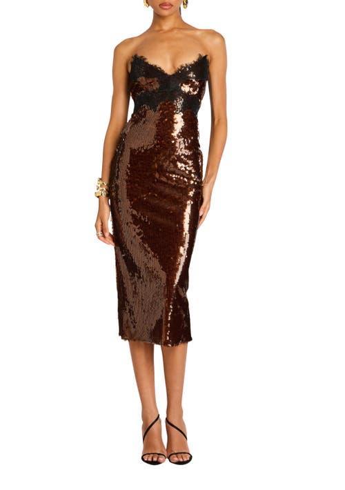 RETROFÉTE Retrofête Ellen Dress In Deep Brown Product Image