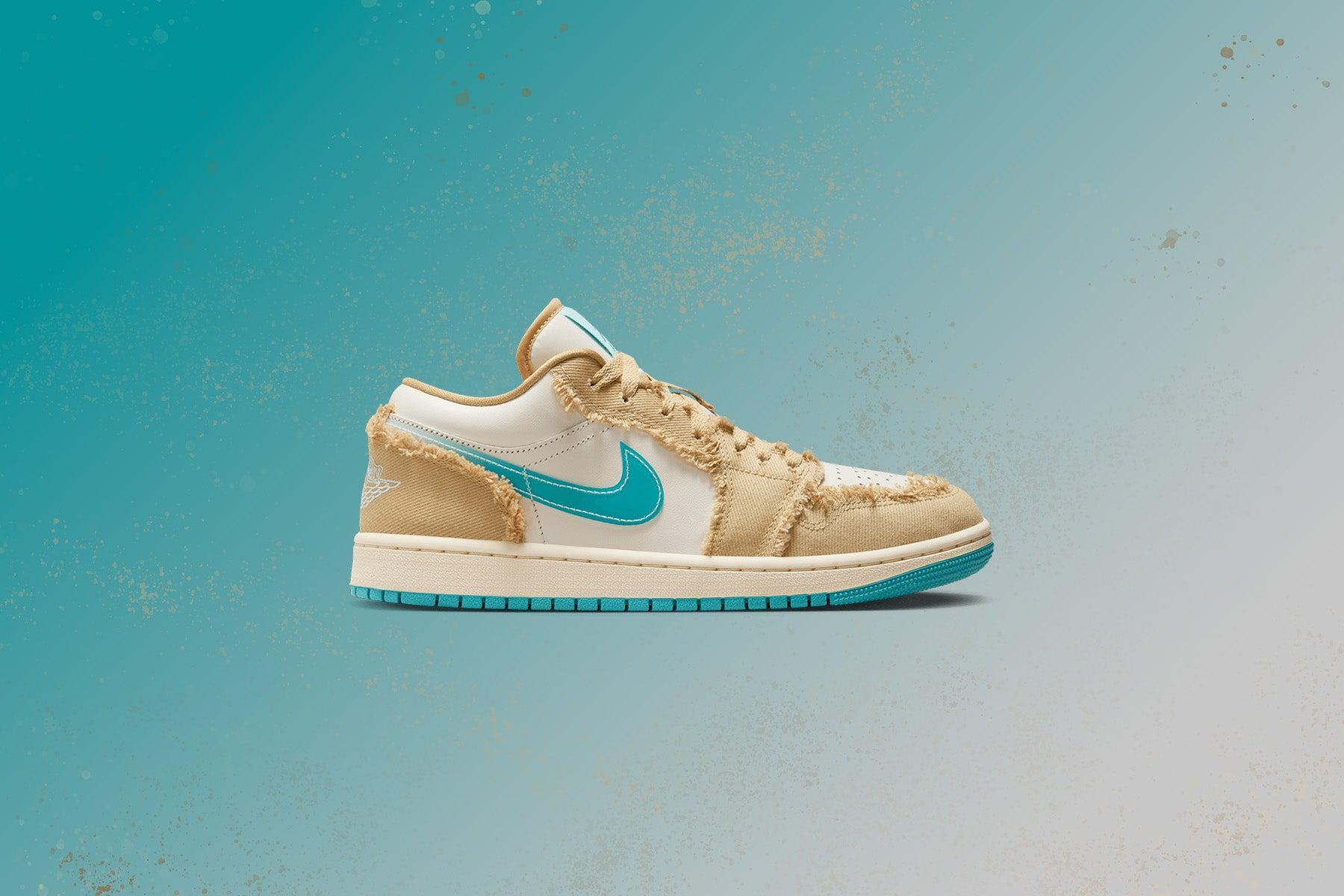 Women's Air Jordan 1 Low 'Beachside' - Sesame/Dusty Cactus/Glacier Blue Female Product Image