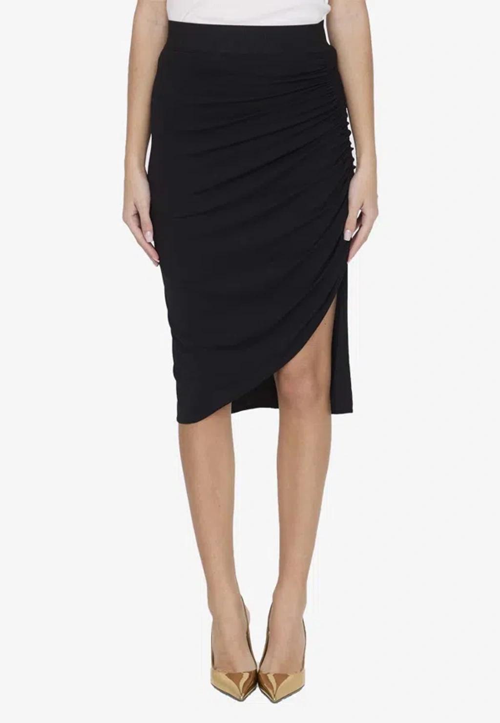 DOLCE & GABBANA Asymmetrical Skirt In Jersey In Black product image