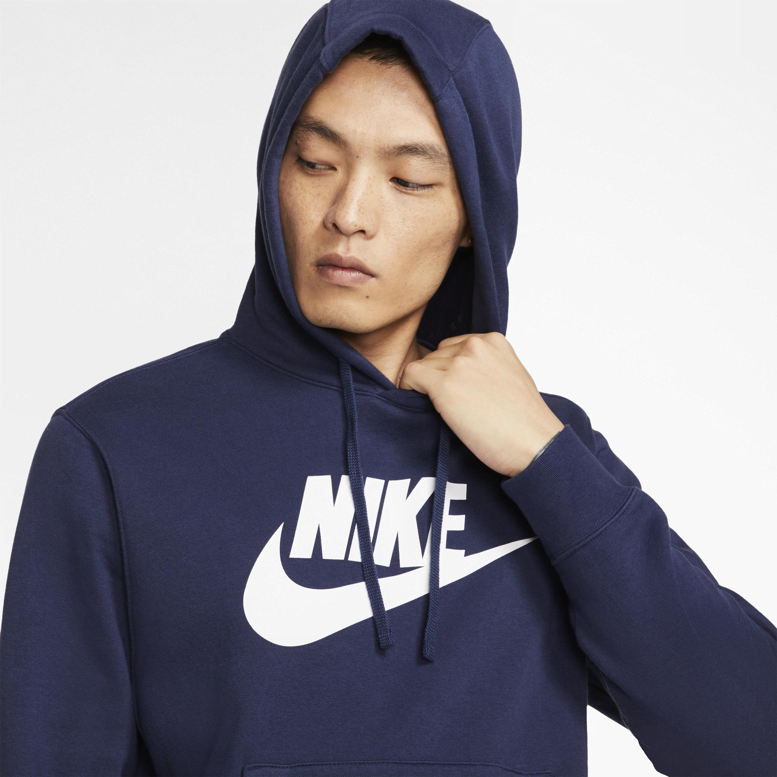 Nike Club logo hoodie in navy Product Image