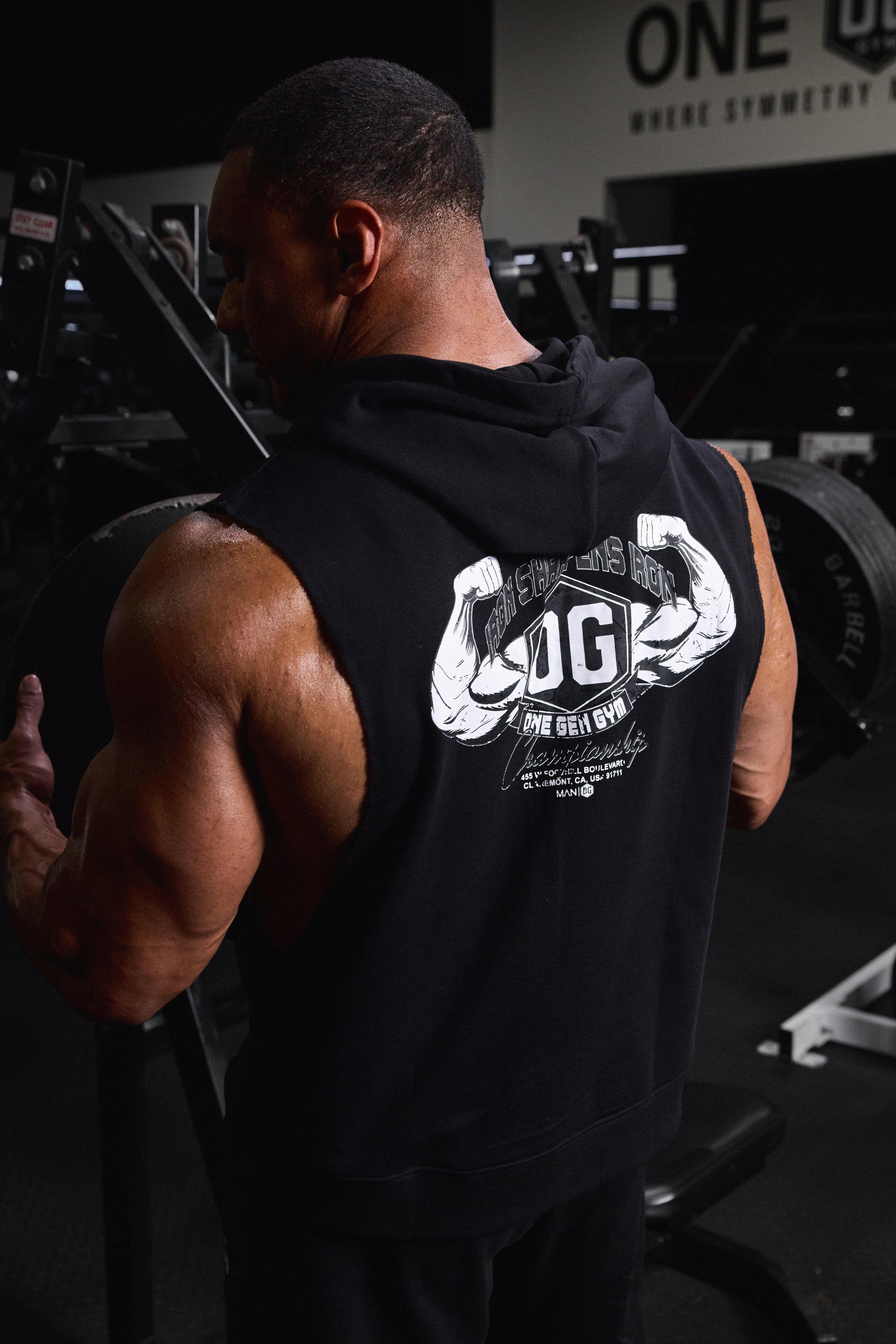 Man Active X OG Gym Oversized Sleeveless Hoodie | boohooMAN USA Product Image