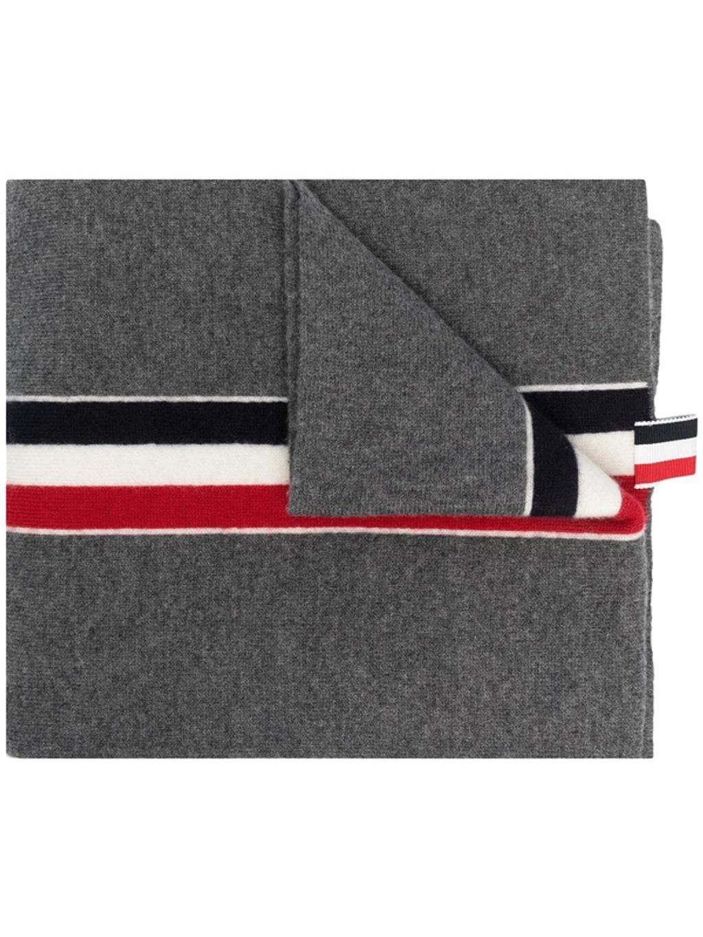 Rwb Stripe Wool Scarf In Grey Product Image