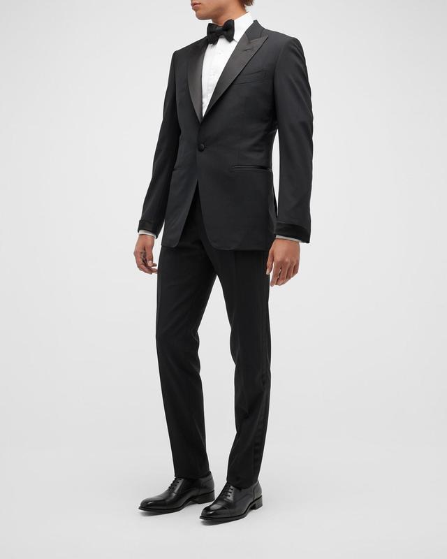 Mens Solid Wool Peak Tuxedo Product Image