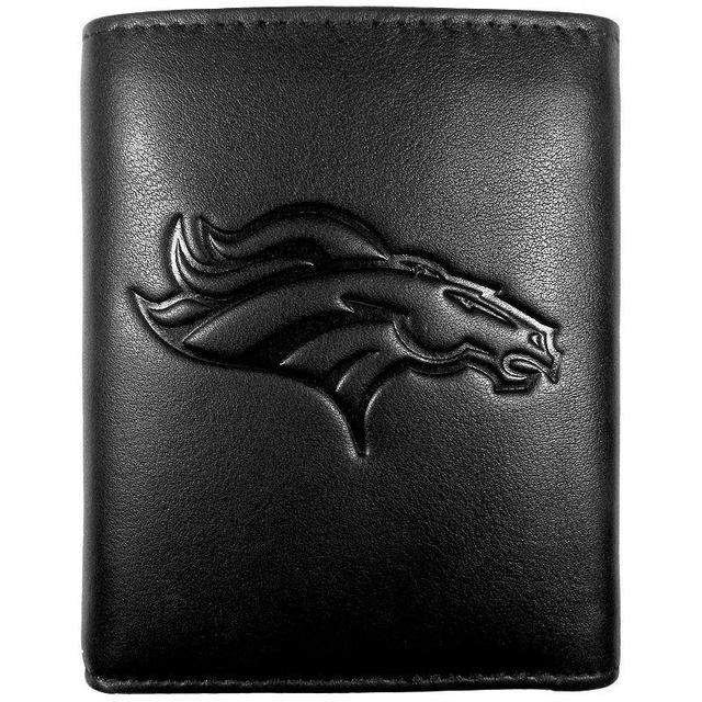 Mens Denver Broncos Embossed Leather Tri-Fold Wallet Product Image