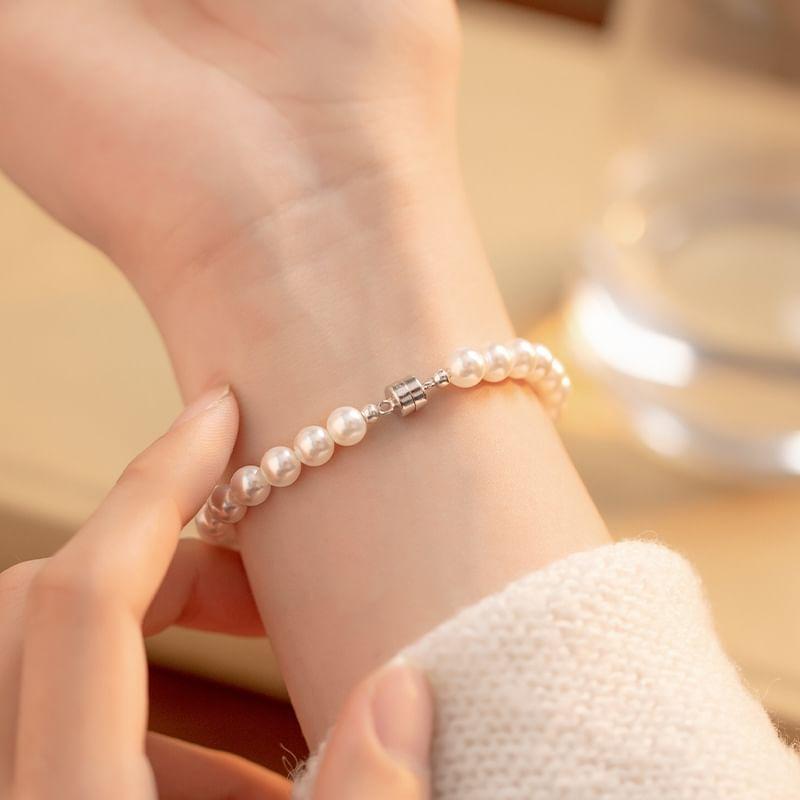 Faux Pearl Magnetic Bracelet Product Image