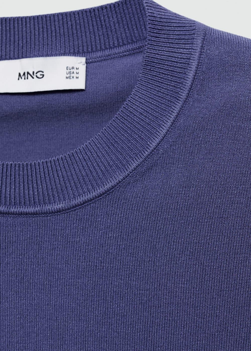 MANGO MAN - Fine-knit T-shirt prussian blueMen Product Image