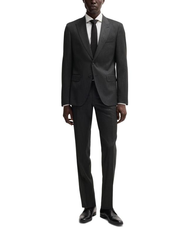 Boss by Hugo Boss Mens Micro-Patterned Slim-Fit Suit Product Image