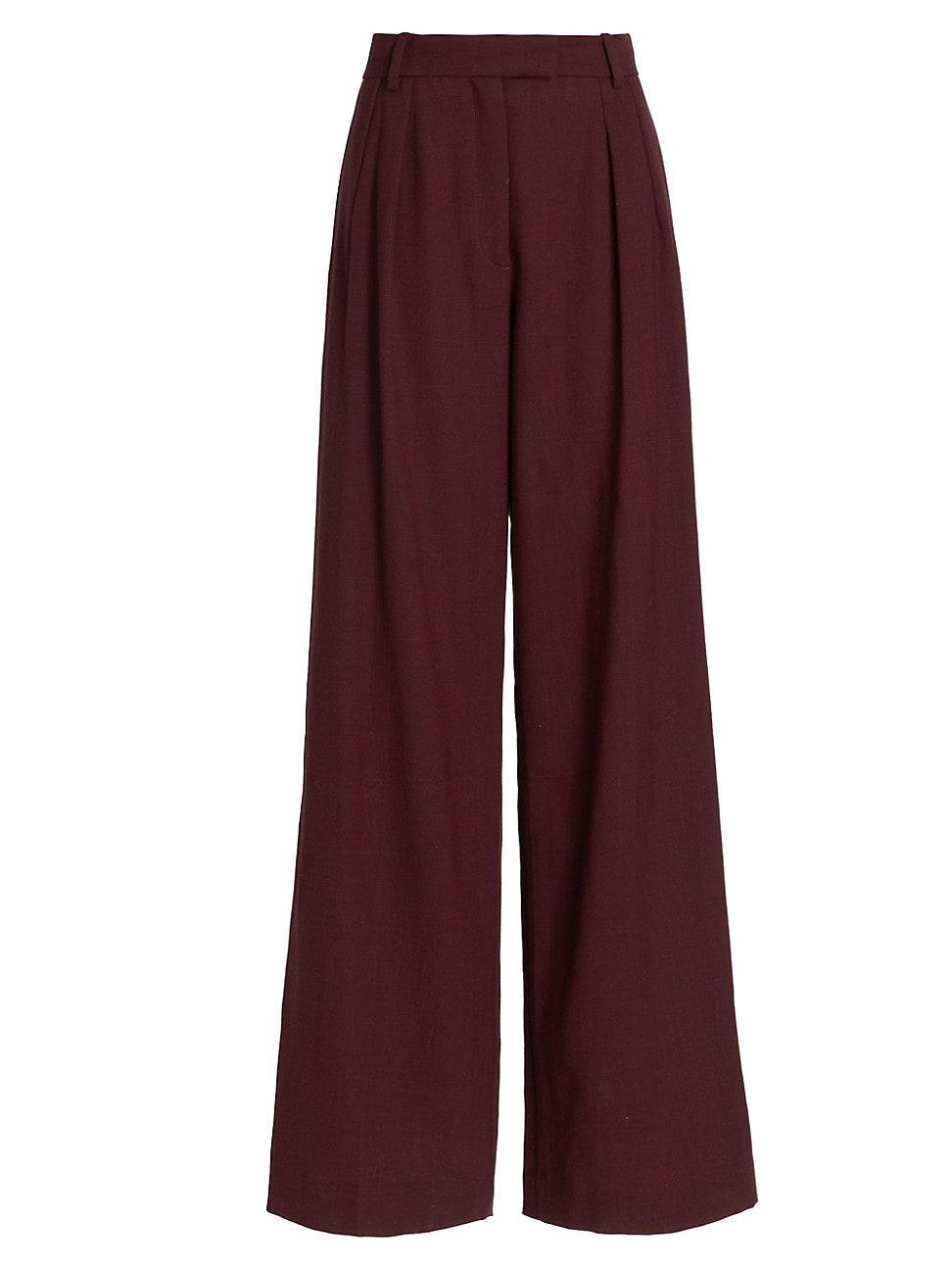 Womens Antone Wide-Leg Virgin Wool Pants Product Image