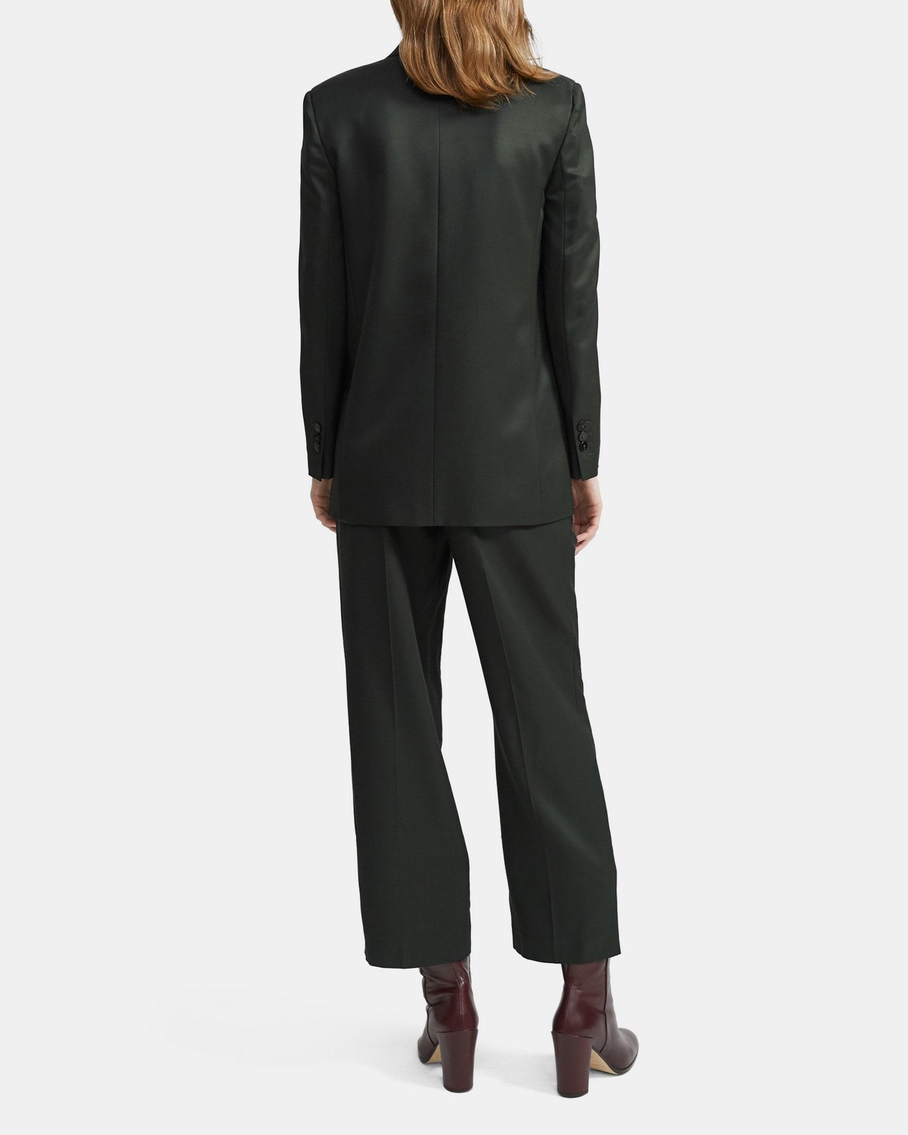 Cropped Trouser in Sleek Twill Product Image