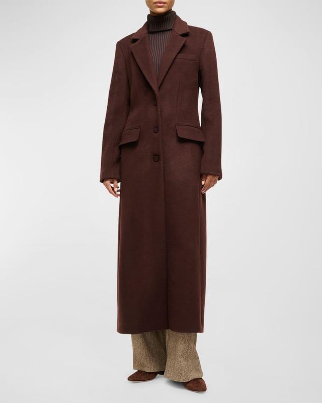 Sanza Single-Breasted Wool Coat Product Image