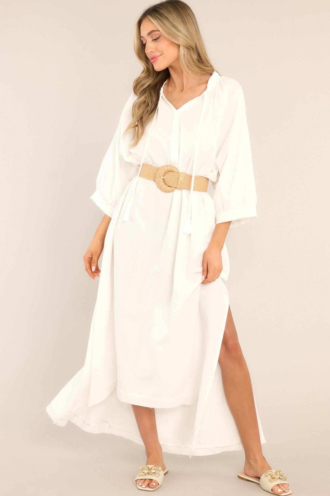 Shoreline Serenity Ivory Maxi Dress Product Image