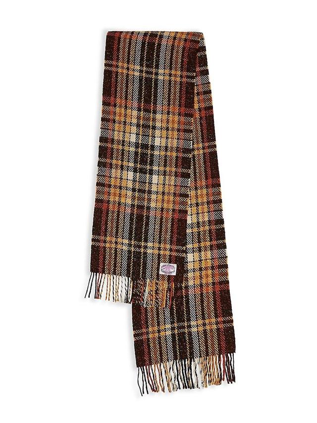 Mens Wool-Blend Plaid Scarf Product Image