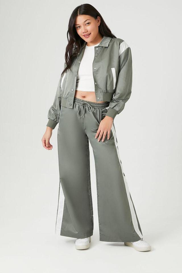 Side-Striped Wide-Leg Pants | Forever 21 Product Image