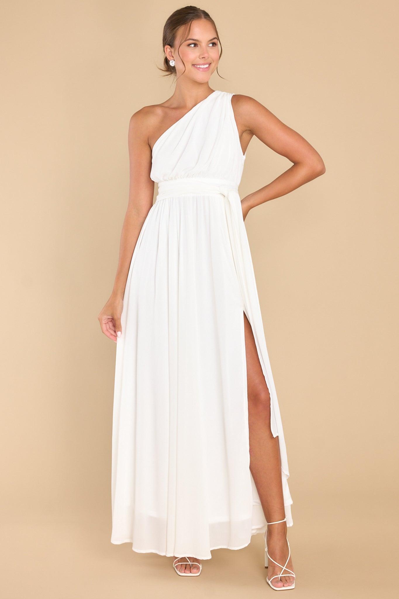 Aura Goddess Behavior White Maxi Dress Product Image