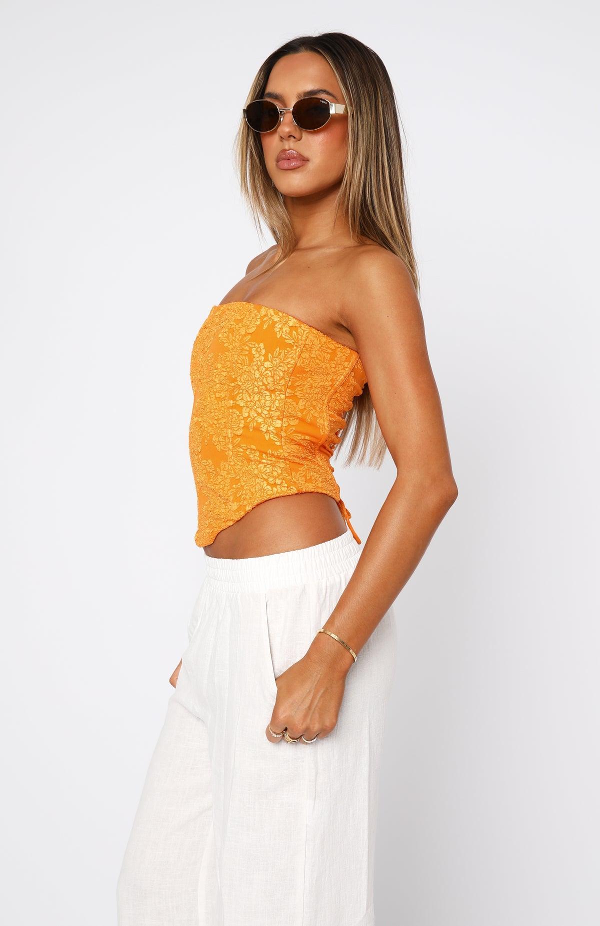 Can't Be Trusted Bustier Orange Product Image