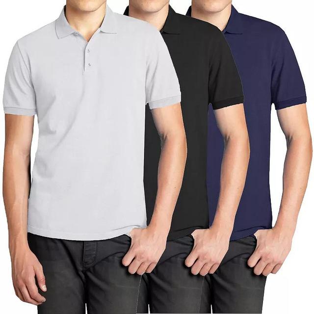 Mens Galaxy 3-Pack Pique Polos Product Image