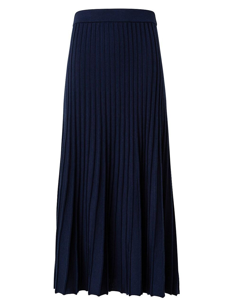 Womens Knit Wool Flared Midi-Skirt product image