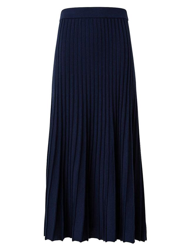 Womens Knit Wool Flared Midi-Skirt Product Image